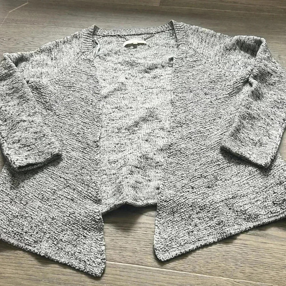 Monk & Lou | Grey cotton and wool blend knit cardigan - Picture 2 of 10